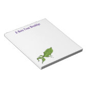 Cute green leaf insect cartoon notitieblok (Schuin)