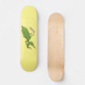 Cute green leaf insect cartoon persoonlijk skateboard (Voorkant)