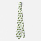 Cute green leaf insect cartoon stropdas (Voorkant)