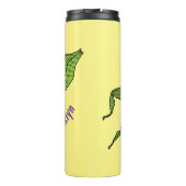 Cute green leaf insect cartoon thermosbeker (Achterkant)