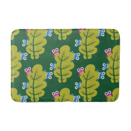 Cute Green Leaves Pattern Badmat