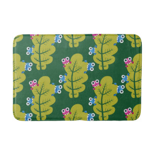 Cute Green Leaves Pattern Badmat
