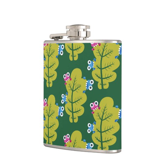 Cute Green Leaves Pattern Heupfles (Links)