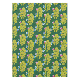 Cute Green Leaves Pattern Tafelkleed