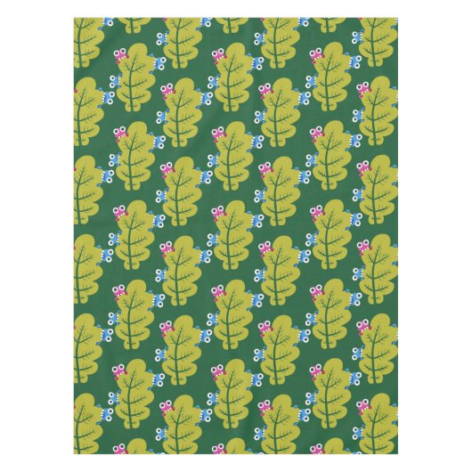 Cute Green Leaves Pattern Tafelkleed (Voorkant)