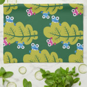 Cute Green Leaves Pattern Theedoek (Gevouwen)