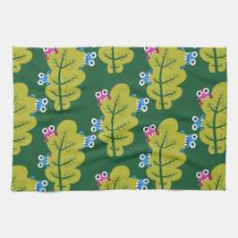 Cute Green Leaves Pattern Theedoek