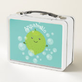 Cute green limoen bubbles cartoon afbeelding (Achterkant)