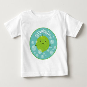 Cute green limoen bubbles cartoon afbeelding