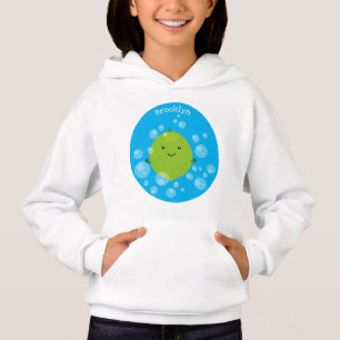 Cute green limoen bubbles cartoon afbeelding