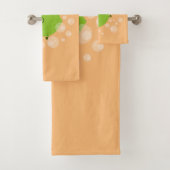 Cute green limoen bubbles cartoon afbeelding bad handdoek (Insitu)