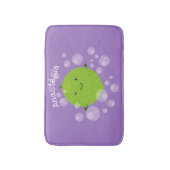 Cute green limoen bubbles cartoon afbeelding badmat (Voorkant Verticaal)
