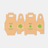 Cute green limoen bubbles cartoon afbeelding bedankdoosjes (Uitgevouwen)