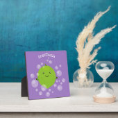 Cute green limoen bubbles cartoon afbeelding fotoplaat (Insitu)