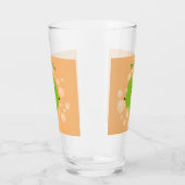 Cute green limoen bubbles cartoon afbeelding glas (Links)