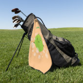 Cute green limoen bubbles cartoon afbeelding golfhanddoek (Groen)