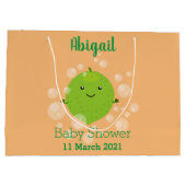 Cute green limoen bubbles cartoon afbeelding groot cadeauzakje (Achterkant)