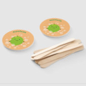 Cute green limoen bubbles cartoon afbeelding handwaaier (Niet-gemonteerd)