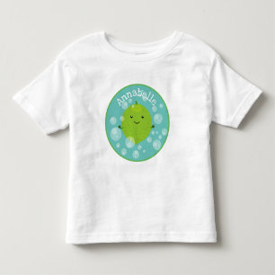 Cute green limoen bubbles cartoon afbeelding kinder shirts