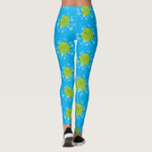 Cute green limoen bubbles cartoon afbeelding leggings (Achterkant)