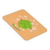 Cute green limoen bubbles cartoon afbeelding magneet (Rechterzijde)