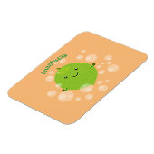 Cute green limoen bubbles cartoon afbeelding magneet (Linkerzijde)