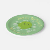 Cute green limoen bubbles cartoon afbeelding papieren bordje (Gekanteld)