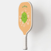 Cute green limoen bubbles cartoon afbeelding pickleball paddle (Links)