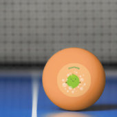 Cute green limoen bubbles cartoon afbeelding pingpongbal (Net)