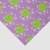 Cute green limoen bubbles cartoon afbeelding tissuepapier (Detail)