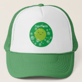 Cute green limoen bubbles cartoon afbeelding trucker pet (Voorkant)