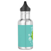 Cute green limoen bubbles cartoon afbeelding waterfles (Links)