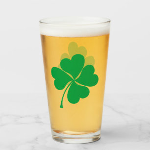 Cute Green Lucky 4 verlaat hart Clover shamrock Glas