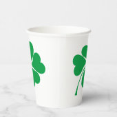 Cute Green Lucky 4 verlaat hart Clover shamrock Papieren Bekers (Rechts)