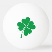 Cute Green Lucky 4 verlaat hart Clover shamrock Pingpongbal (Voorkant)
