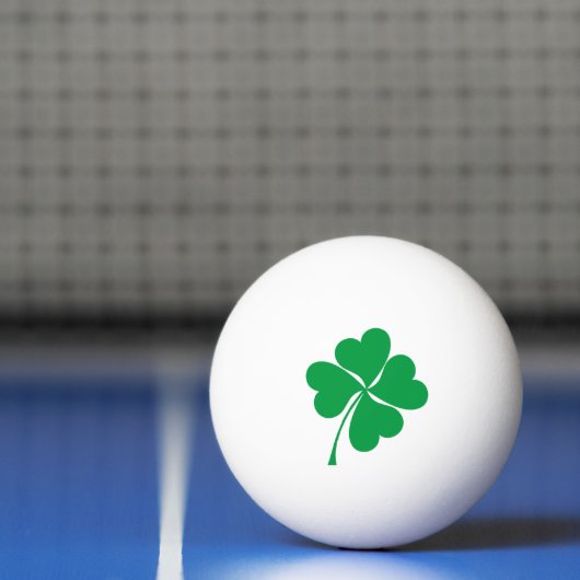 Cute Green Lucky 4 verlaat hart Clover shamrock Pingpongbal (Net)