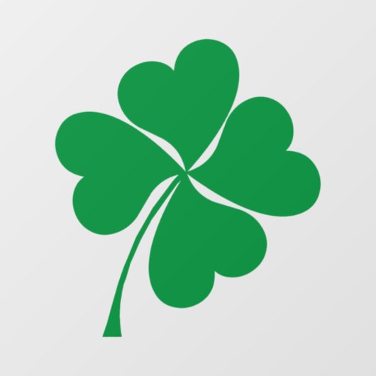 Cute Green Lucky 4 verlaat hart Clover shamrock Raamsticker (Vel)