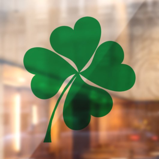 Cute Green Lucky 4 verlaat hart Clover shamrock Raamsticker (Vel 2)