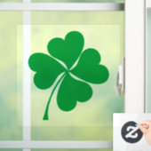 Cute Green Lucky 4 verlaat hart Clover shamrock Raamsticker (Huis)