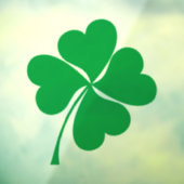 Cute Green Lucky 4 verlaat hart Clover shamrock Raamsticker (Vel 3)