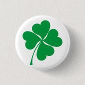Cute Green Lucky 4 verlaat hart Clover shamrock Ronde Button 3,2 Cm (Voorkant)