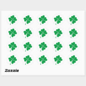 Cute Green Lucky 4 verlaat hart Clover shamrock Ronde Sticker (Vel)