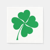 Cute Green Lucky 4 verlaat hart Clover shamrock Servet (Voorkant)