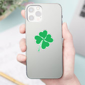 Cute Green Lucky 4 verlaat hart Clover shamrock Sticker (Telefoon)