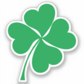 Cute Green Lucky 4 verlaat hart Clover shamrock Sticker (Voorkant)