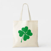 Cute Green Lucky 4 verlaat hart Clover shamrock Tote Bag (Achterkant)