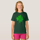 Cute Green Lucky 4 vertrekt Clover St. Patrick's D T-shirt (Voorkant volledig)