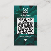 Cute Green Marble | QR Visitekaartje (Achterkant)