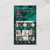 Cute Green Marble | QR Visitekaartje (Voorkant)