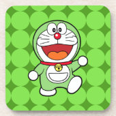 Cute Green Mini Doraemon Anime Bier Onderzetter (Voorkant)